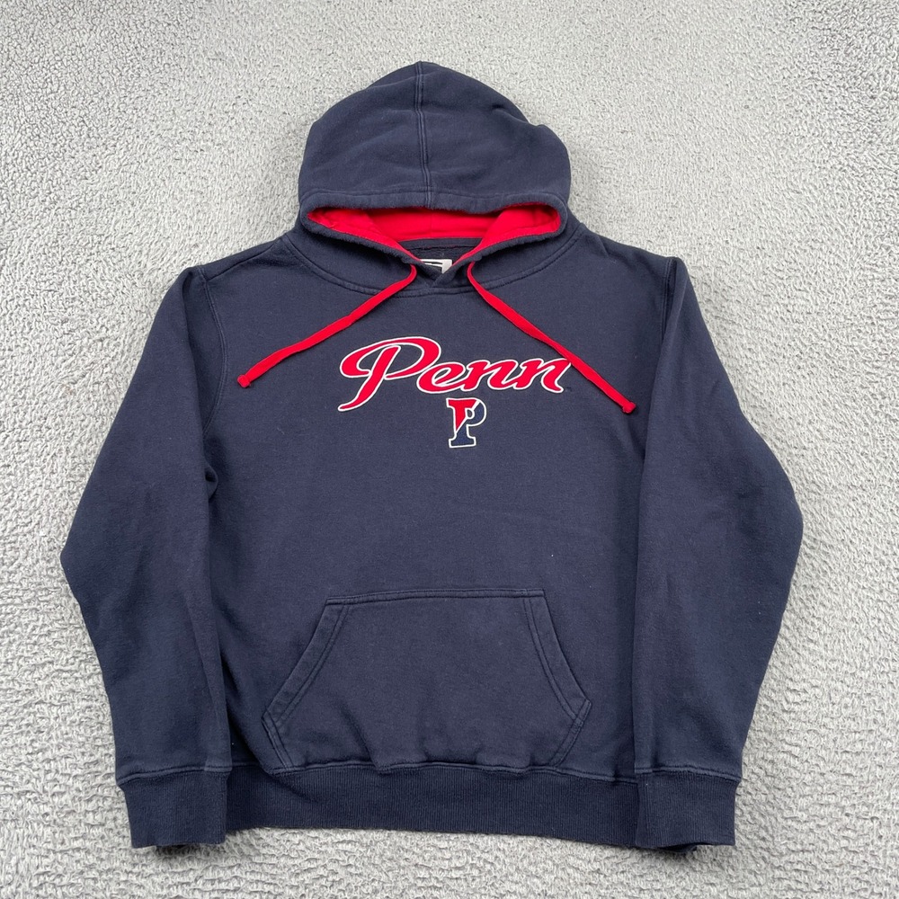 Penn Quakers Pullover Sweatshirt Logo Stadium Athletics Hoodie Unisex Large Navy